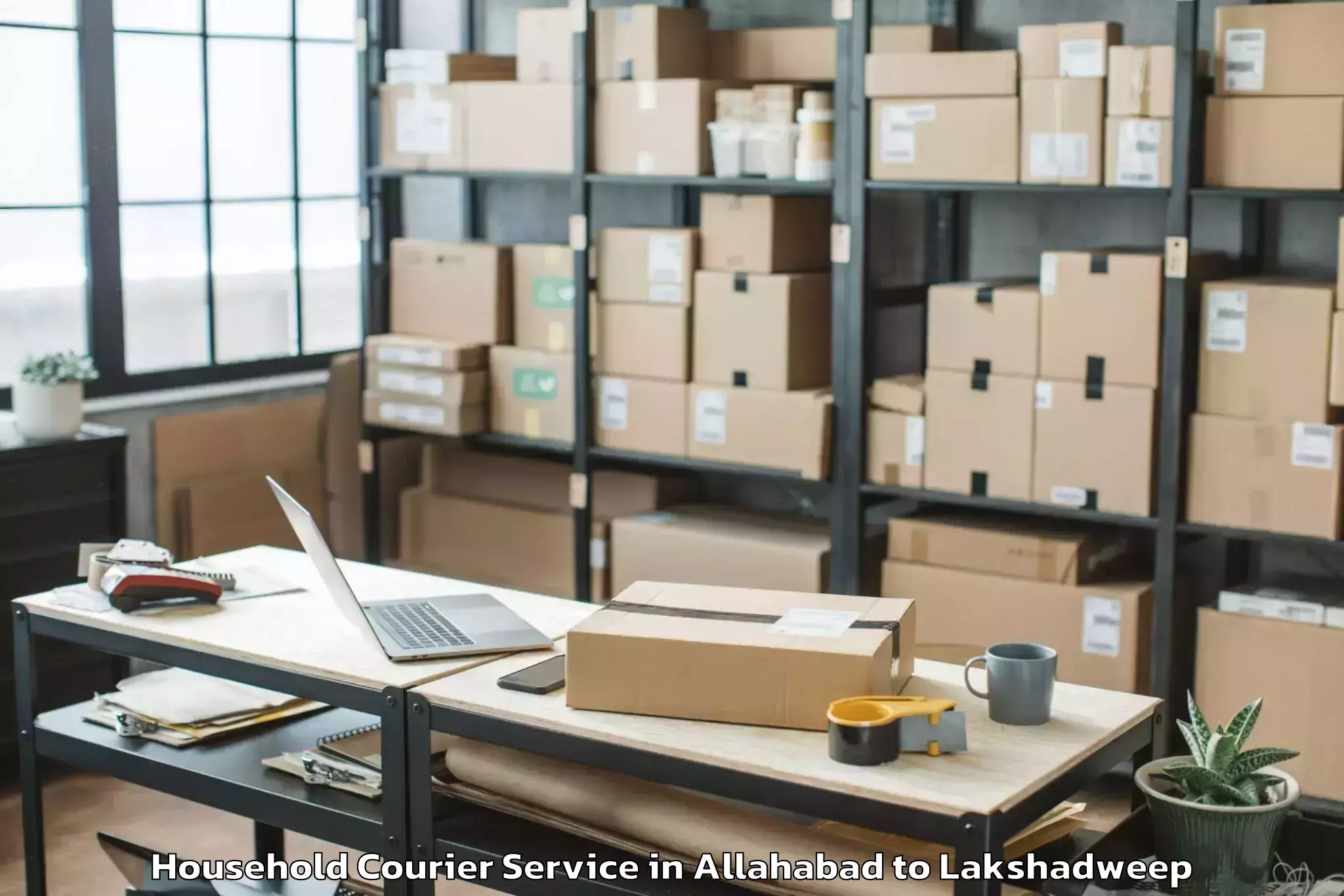 Professional Allahabad to Kiltan Island Household Courier